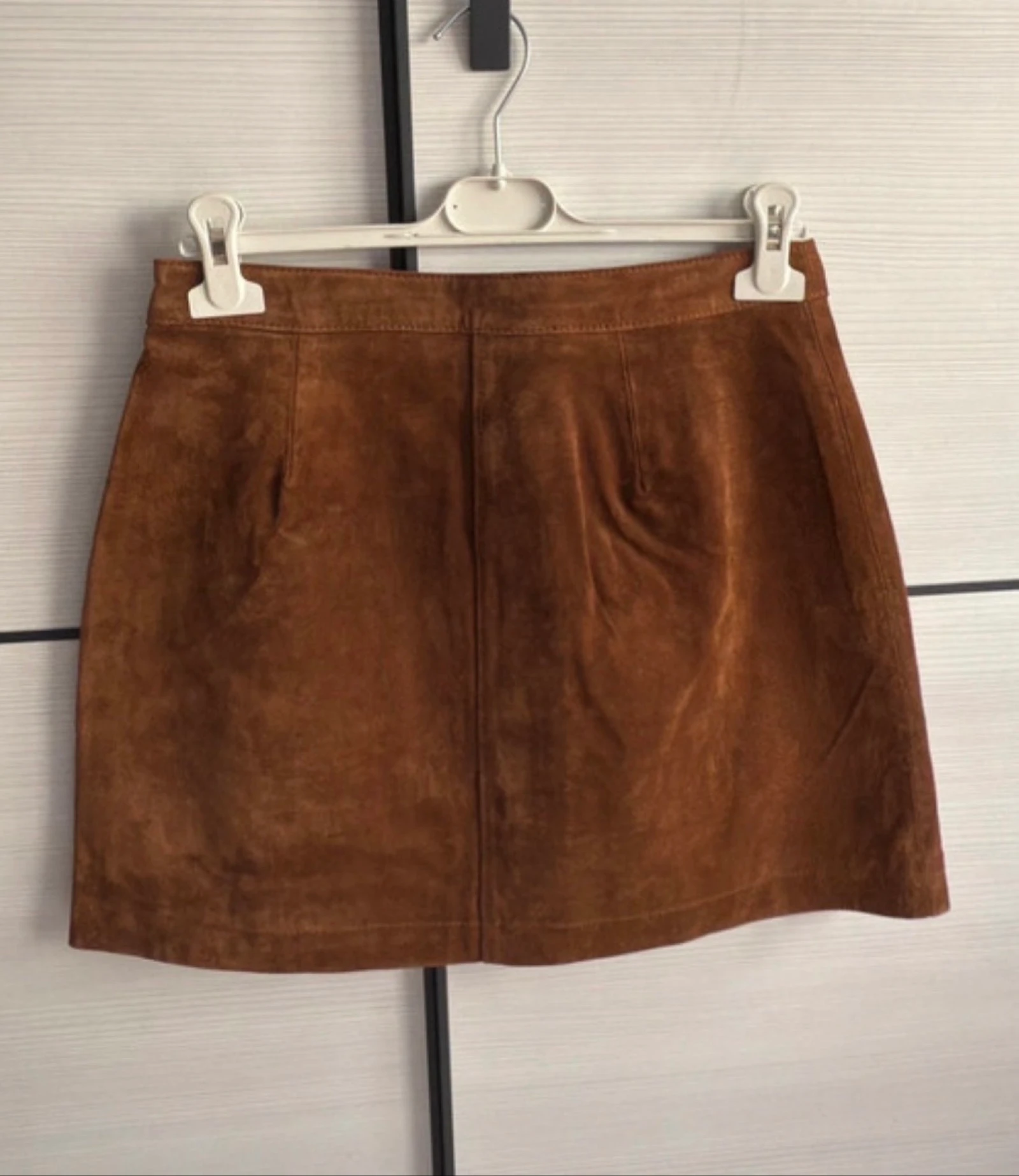 Saia de couro marrom da Stradivarius (Tamanho 40) – photo 4